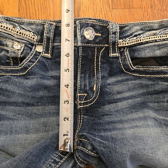 Miss Me Standard Skinny Women's Sz 26 Embellished Pockets Jeans - Picture 4 of 14